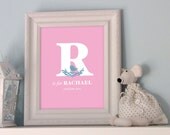 Birdie Initial Birth Print