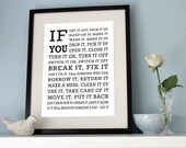 House Rules print