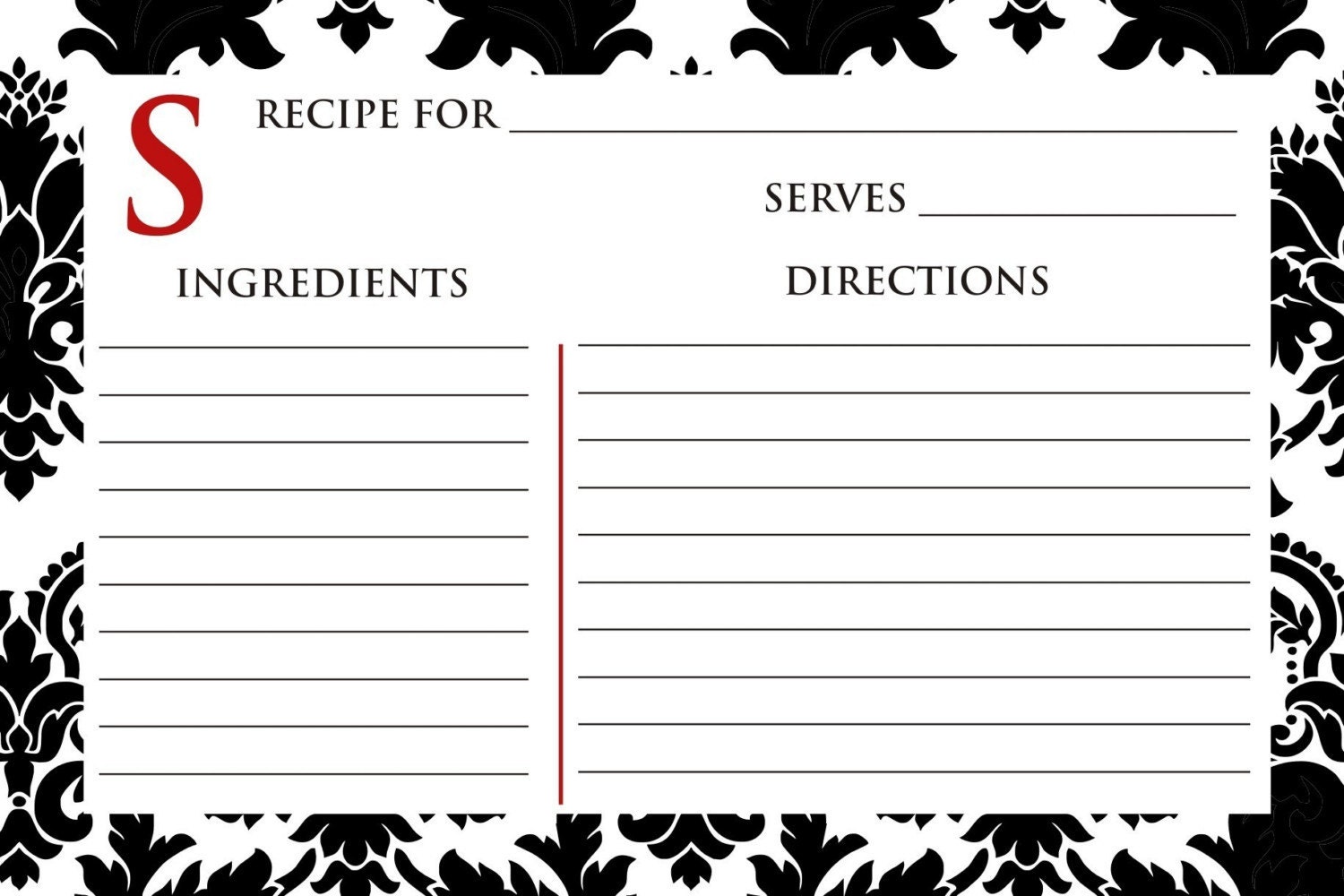customizable recipe cards