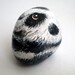 Panda Painted Pet Rock Animal -Black White, Gift for pet lovers, collectibles under 50, river rocks