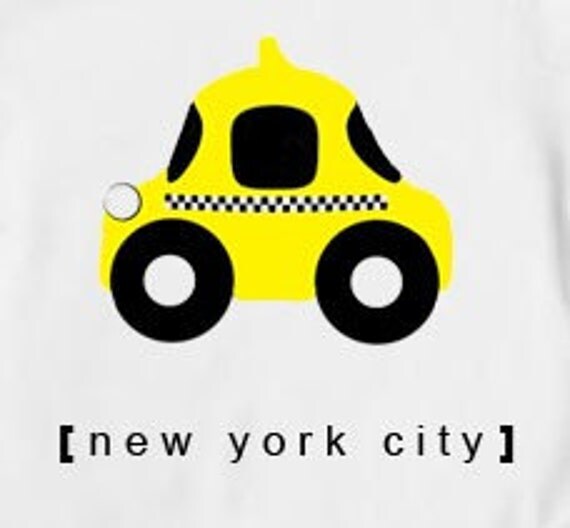 Organic New York City NYC Taxi Cab Onesie (0-6 month / 6-12 month)