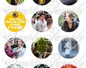 The Hunger Games Movie 1 inch Circles Digital Download Scrapbooking Stickers Jewelry Magnets Etc