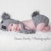 Koala Bear Hat & Diaper Cover Set Newborn Baby Photo Prop Unisex