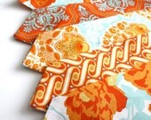 Big Guy Necktie Tie - Orange and Aqua Collection - (MENS size) - Custom Order - Wedding - Photo Prop
