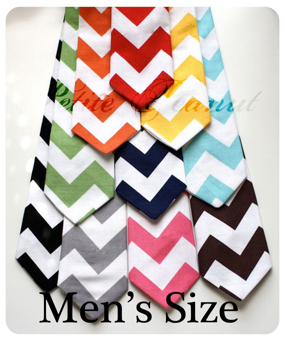 Big Guy Necktie Tie - CHEVRON Collection - (Mens Size) - Wedding - Photo Prop - perfect match to Little Guy necktie