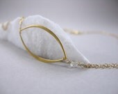 gold vermeil necklace with citrine . aspen