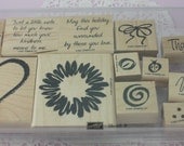 Stampin Up Sketch It Rubber Stamps Retired