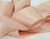 May Arts Silk Ribbon - Champagne 1 1/4" wide