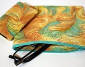 Feathery Zipper Pouch and IPod Case