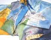 Hand Painted Silk Scarf CUSTOM ORDER Theme By Your Choice