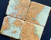 Scotland and England Map Coasters or Choose your Special Place in the Heart
