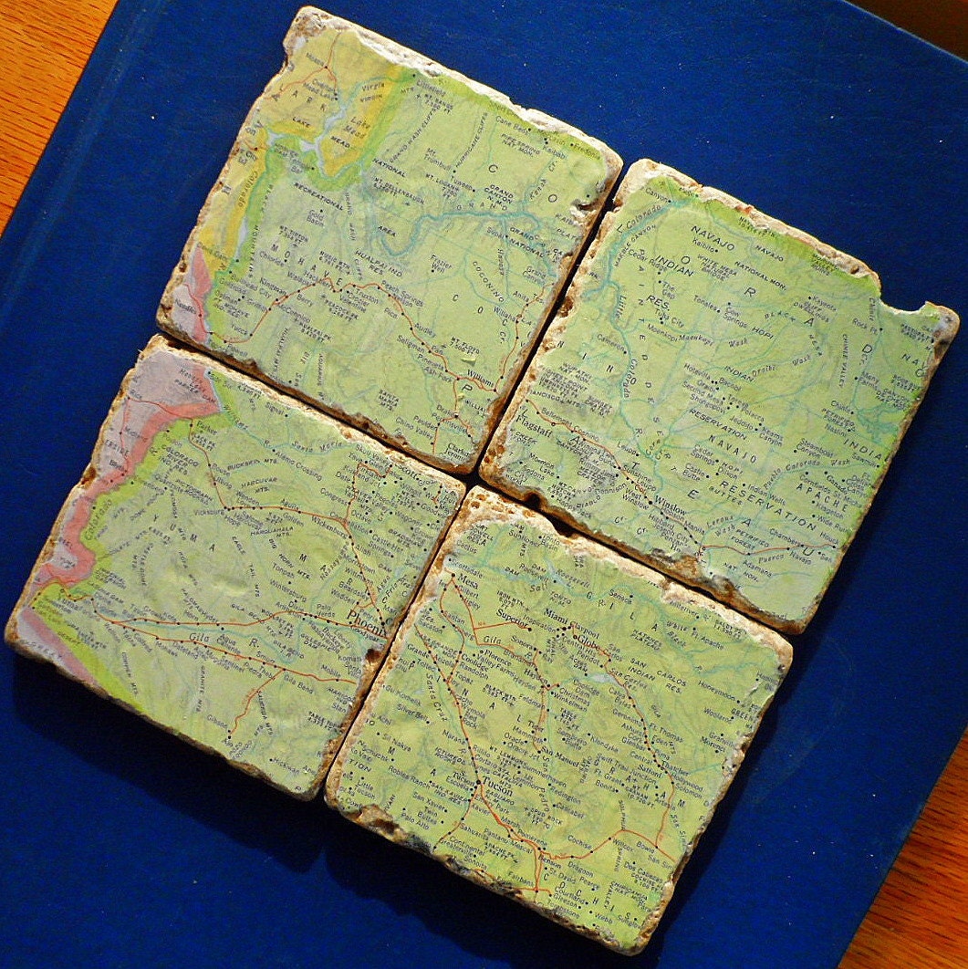 Arizona Map Coasters - Or you choose location