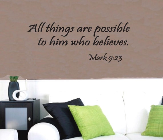 Wall Decal Religious Vinyl Sticker Scripture By Bluestreakdecals