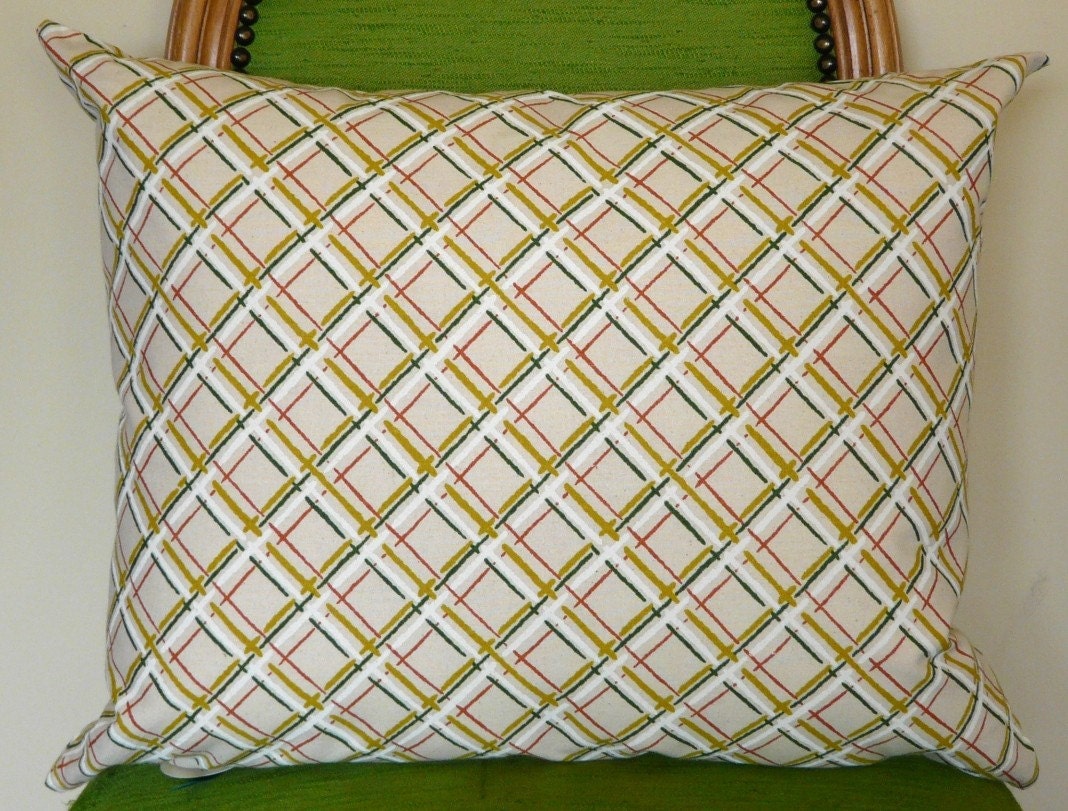Vintage Lattice Pattern Pillow Cover