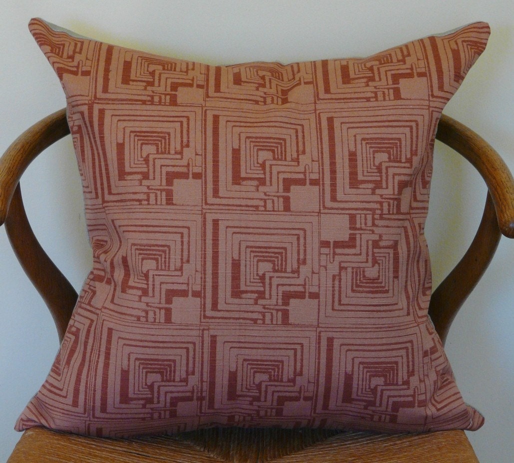 Vintage Frank Lloyd Wright Fabric Pillow Cover by parkandbeach