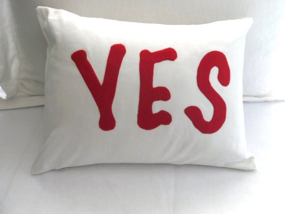 Yes No Pillow