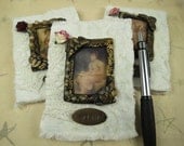 Mini Journal with Antique Linen and Decorative Frame