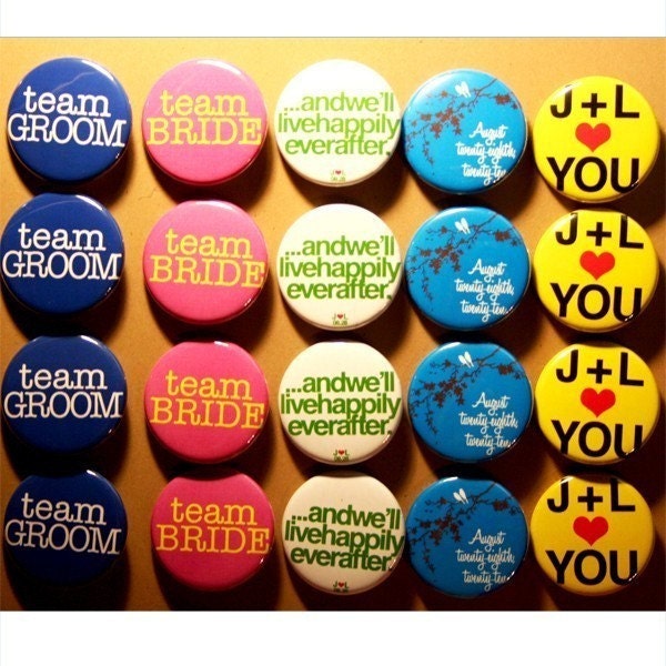 175 custom wedding buttons