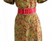 Pretty in Paisley Vintage 1950s  Dress-On Sale