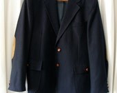Men's Vintage Navy Blue Blazer