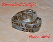 Peacock Wedding Favor, Peacock Feather Tealight Holder Decorated with Henna, OOAK, Unique Gift, Personalized wedding favor