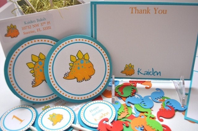 Little Dinosaur Thank You Cards Set of 12