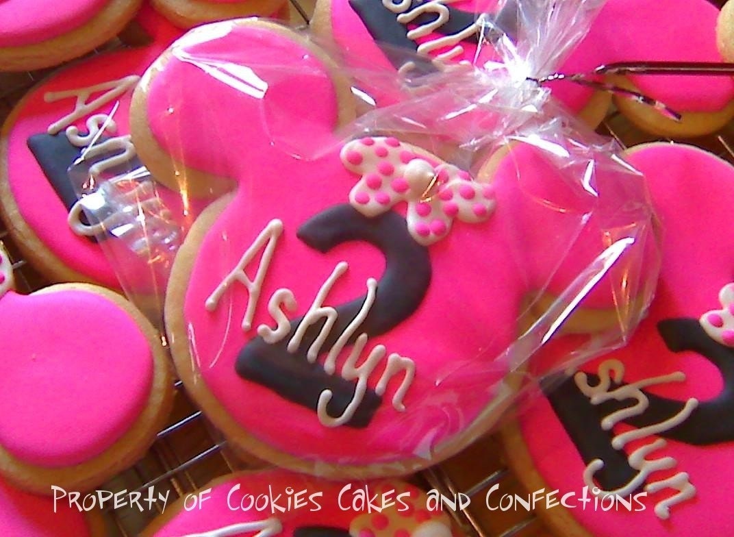 Minnie Mouse Custom Sugar Cookie Favors (One Dozen)