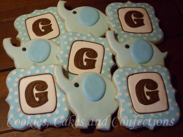 Personalized Baby Shower Sugar Cookie Favors (One Dozen)