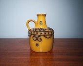 vintage West German Yellow Fat Lava Jug