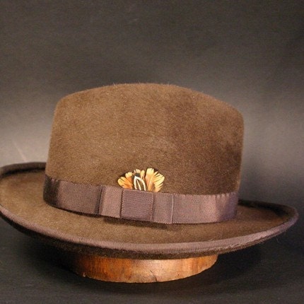 Chocolate Brown Fedora Hat for Men or Women, Archie Goodwin, Made to Order