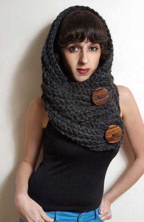 The Roycroft Cowl in Charcoal Grey