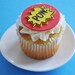 Pow Fondant Cupcake Toppers for Superhero Theme Birthday Parties