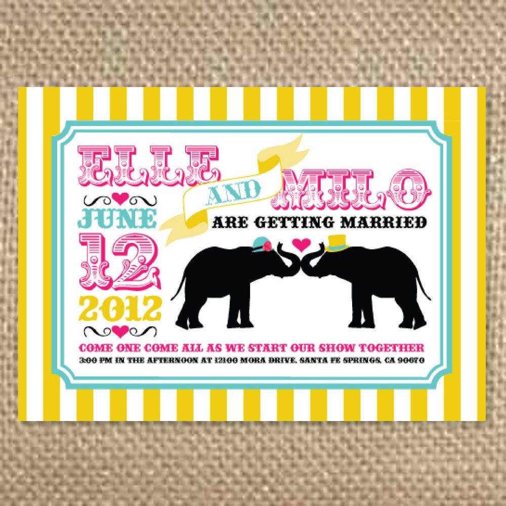 Circus Wedding Invitation