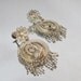 Vintage Earrings Gold Gilt on Silver Filigree