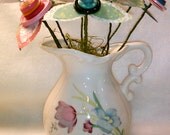 Button Flowers and Vase