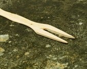 Wooden barbeque fork, rustic meat fork, juniper wood