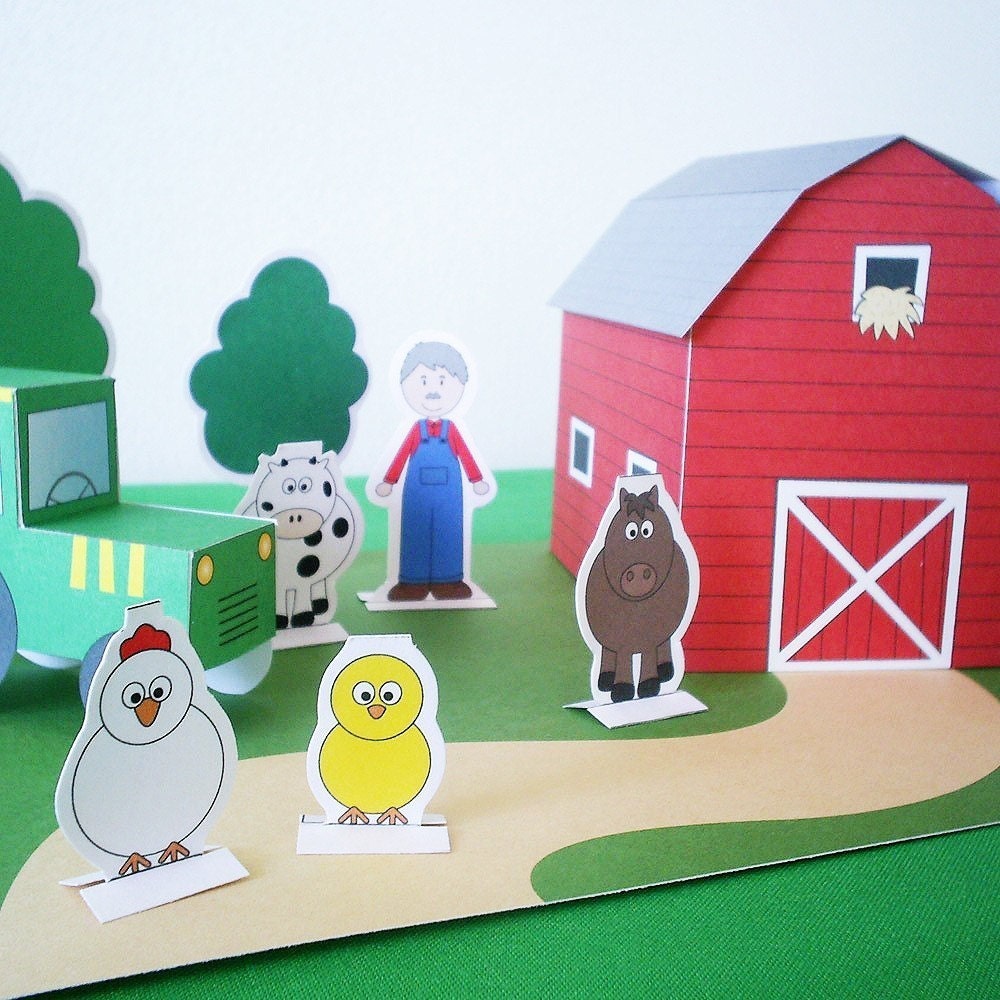 Printable Paper Farm by neskita on Etsy