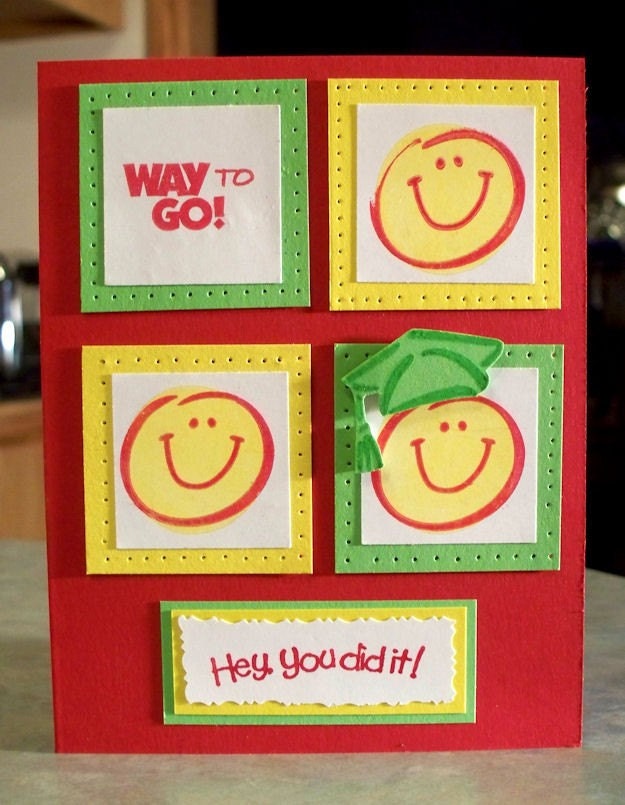 Cute Smilie Graduation Card for Child