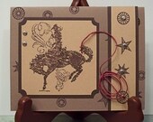 Fathers Day Card - Masculine Birthday or Anniversary Card - Bronc Buster Cowboy