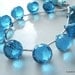 SALE - London Blue Quartz Faceted Onion Briolettes - Matched Pair 10mm