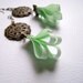 Lost in my world - Vintage inspired silk antique bronze pendant earrings