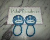 Royal Crown Ponytail Holders, sold by the pair, perfect for birthday party favors too