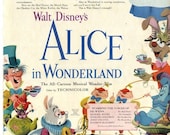 vintage alice in wonderland walt disney advertisement musical