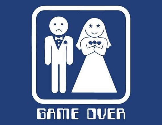 GAME OVER t shirt wedding funny tuxedo bachelor party humor Navy