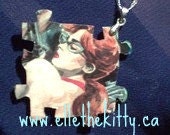 Palin hero pendent or pinup recycled comic art feminist Fables Comic Guns upcycled geek art