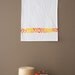 organic cotton tea towel - chevron print in red-orange ombre