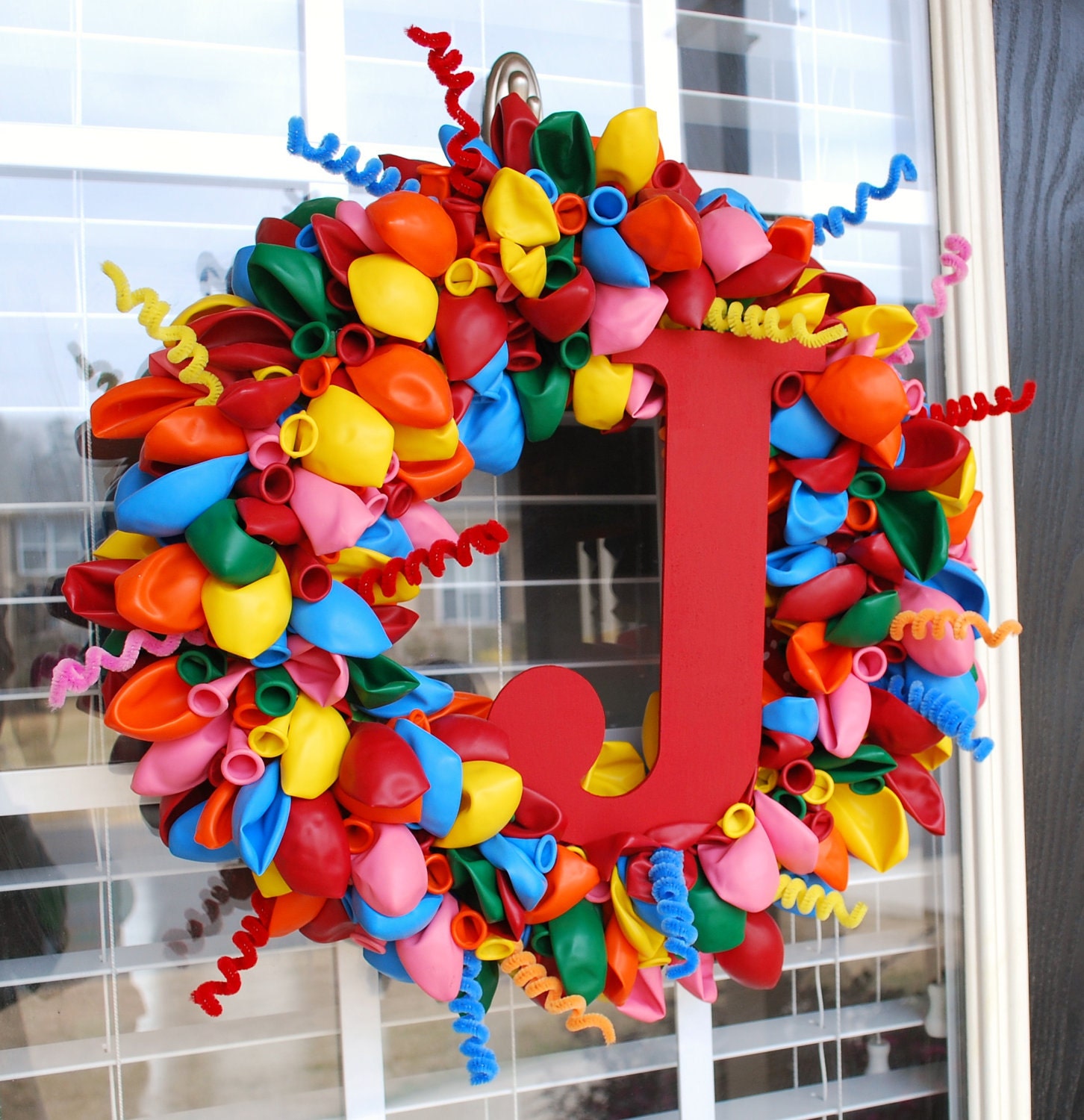 Monogram Balloon Wreath