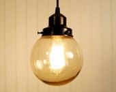 Biddeford III. Smoke Globe PENDANT Light