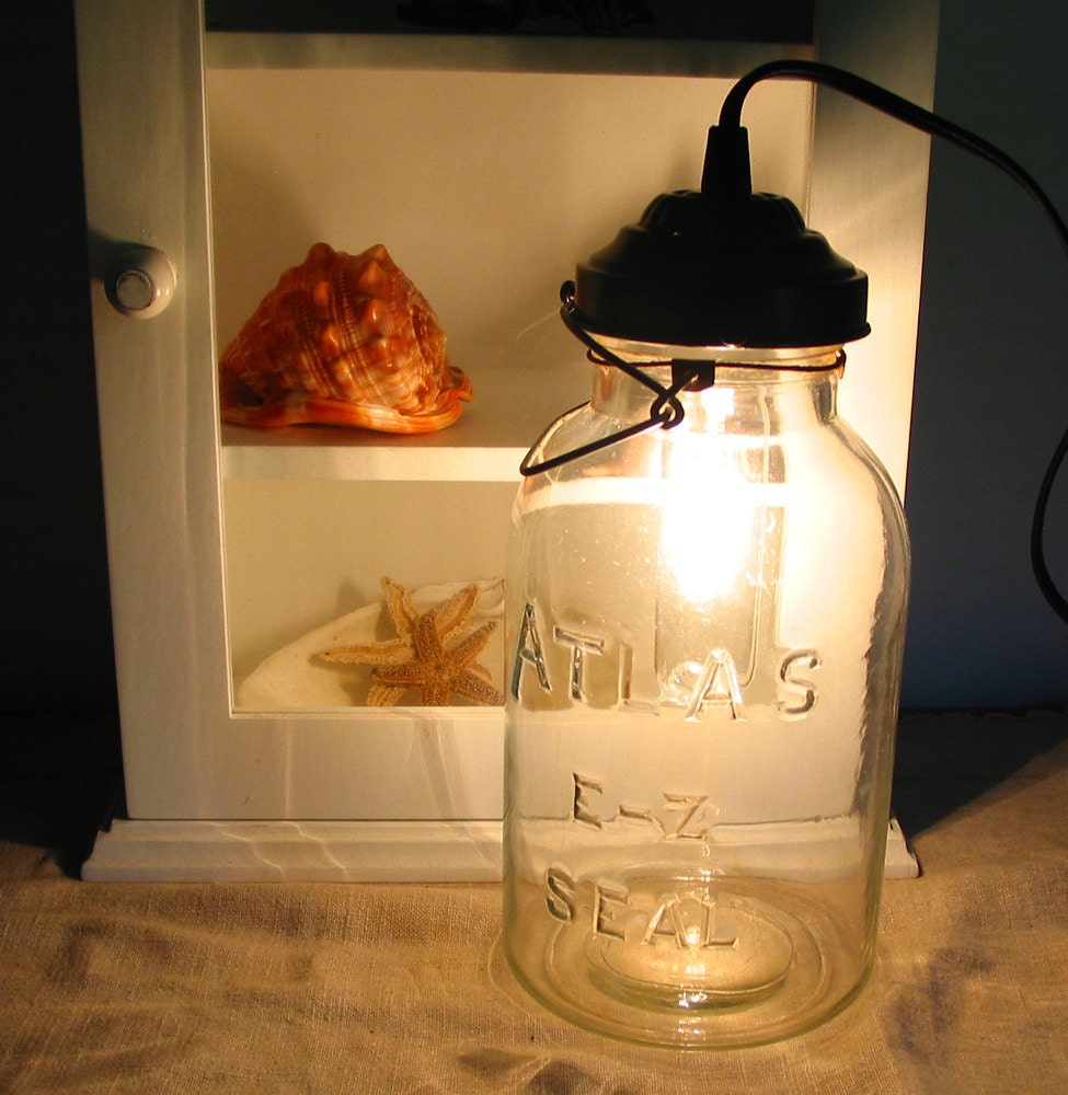 Orono II.I Vintage GALLON Canning Jar LAMP Created New