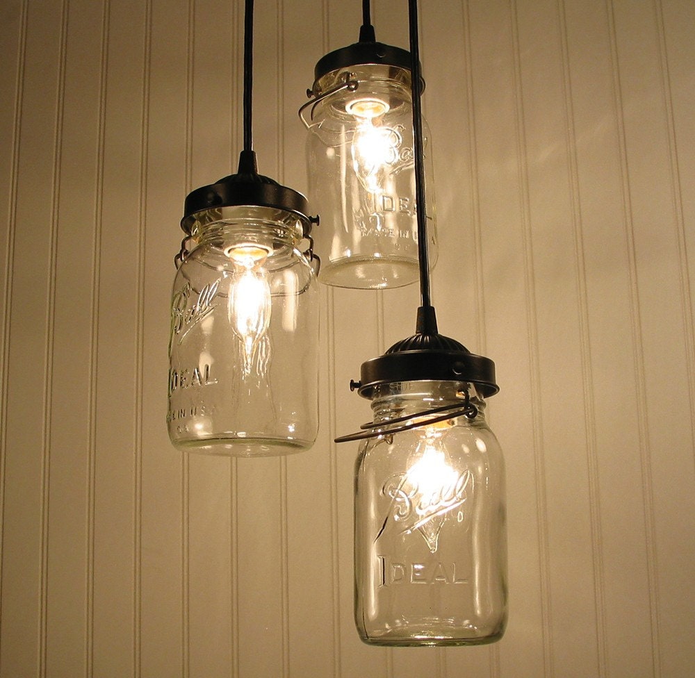 Vintage Canning Jar CHANDELIER Created NEW